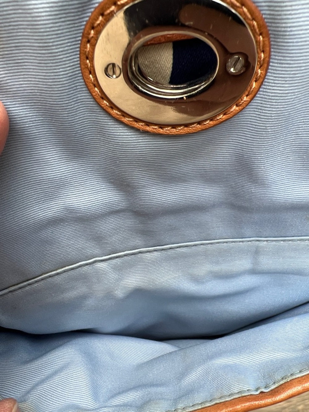 Coach Leah Polka Dot Print Navy Multicolor Signature Circle Print Tote-14×9×5 - Picture 11 of 16